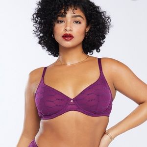 Savage X Fenty Flocked Logo Unlined Bra
